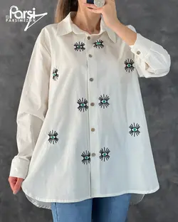 تونیک گلدوزی لینن