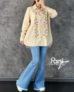 تونیک گلدوزی لینن