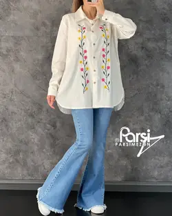 تونیک گلدوزی لینن