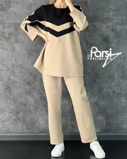 تونیک شلوار دورنگ