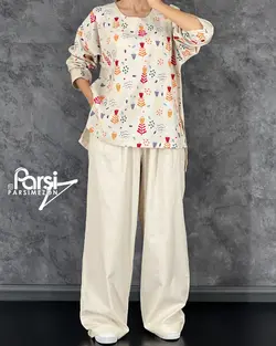 بلوز شلوار طرحدار