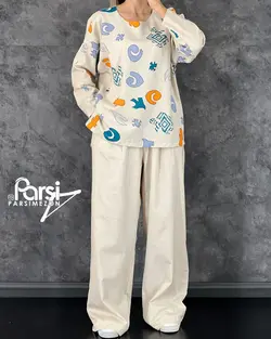 بلوز شلوار طرحدار