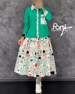 بلوز دامن کد۱۶۱۱