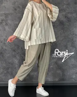 بلوز شلوار راه‌راه