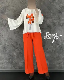 شومیز شلوار گلدار