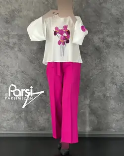 شومیز شلوار گلدار