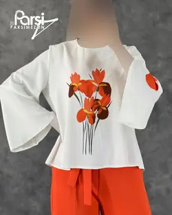 شومیز شلوار گلدار