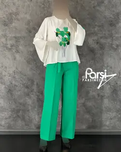 شومیز شلوار گلدار