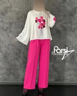 شومیز شلوار گلدار