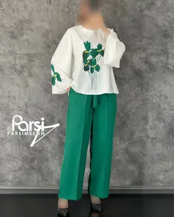 شومیز شلوار گلدار