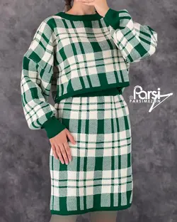 بلوز دامن چهارخونه