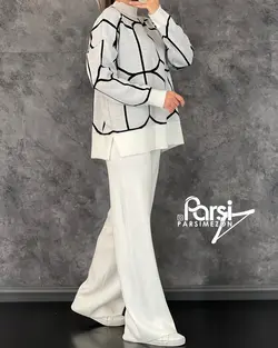 بلوز شلوار هندسی