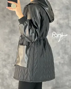 کاپشن کوتاه آستین چرم