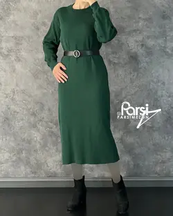 پیراهن بافت یقه گرد