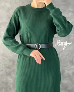 پیراهن بافت یقه گرد