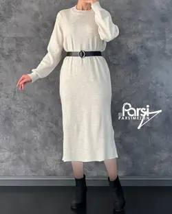 پیراهن بافت یقه گرد