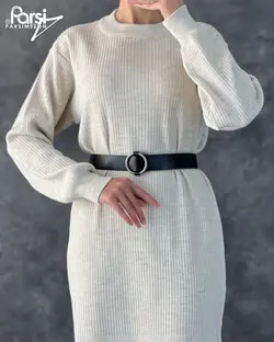 پیراهن بافت یقه گرد