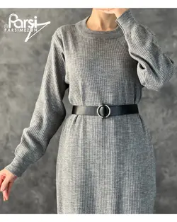 پیراهن بافت یقه گرد