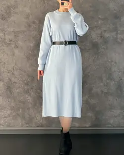 پیراهن بافت یقه گرد