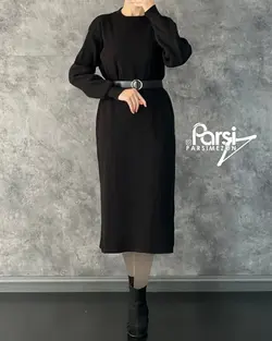 پیراهن بافت یقه گرد