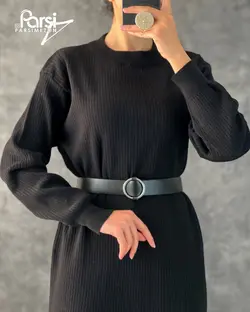 پیراهن بافت یقه گرد