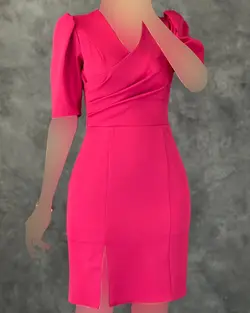 پیراهن چاکدار آستین کوتاه