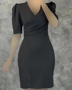 پیراهن چاکدار آستین کوتاه