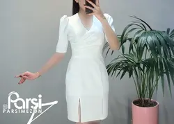 پیراهن چاکدار آستین کوتاه