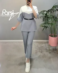 بلوز شلوار کمربندی