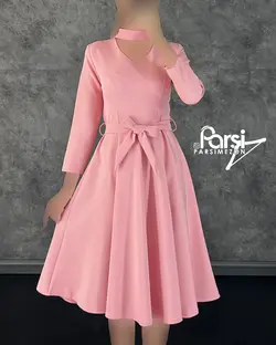 پیراهن میدی گردنبندی