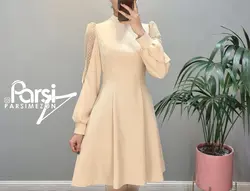 پیراهن عروسکی آستین تور