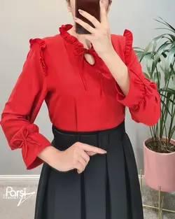 شومیز یقه چین