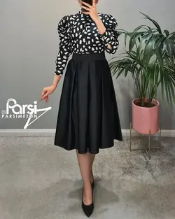 دامن ساتن پیله‌دار