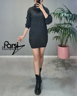 بافت یقه اسکی شل ساده