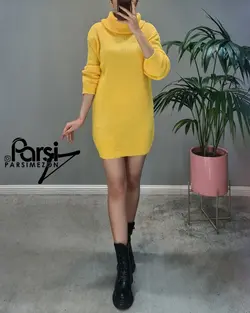 بافت یقه اسکی شل ساده