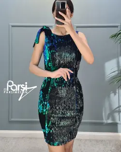 سارافون پولکی سرشانه پاپیون