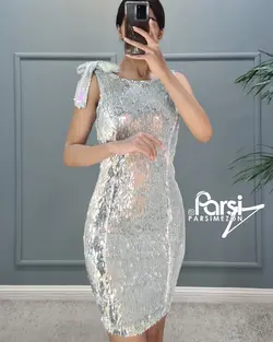 سارافون پولکی سرشانه پاپیون