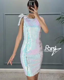 سارافون پولکی سرشانه پاپیون