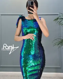 سارافون پولکی سرشانه پاپیون