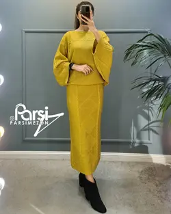 بلوز دامن بافت برجسته