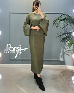 بلوز دامن بافت برجسته