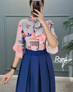 شومیز طرحدار حلزونی