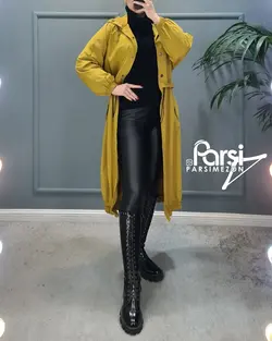 بارانی بلند جلودکمه