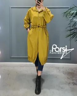 بارانی بلند جلودکمه