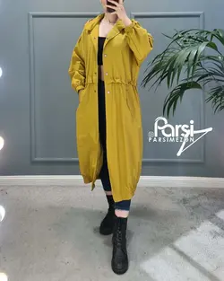 بارانی بلند جلودکمه