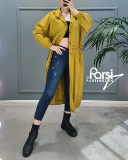 بارانی بلند جلودکمه