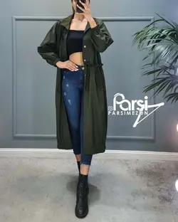 بارانی بلند جلودکمه