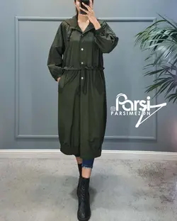 بارانی بلند جلودکمه