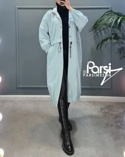 بارانی بلند جلودکمه