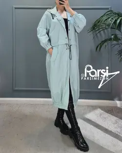 بارانی بلند جلودکمه